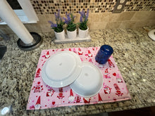 Load image into Gallery viewer, Valentine Gnomes Dish Drying Mats
