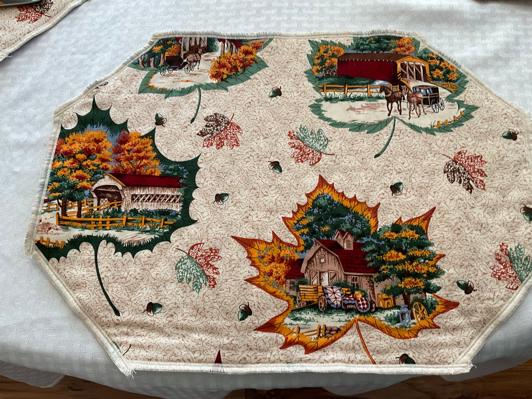 Fall Time at the Cabin Placemat Set