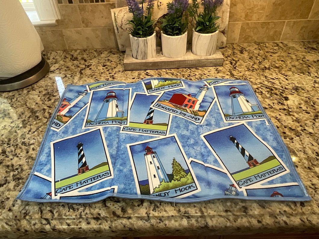 Lighthouse Dish Drying Mats