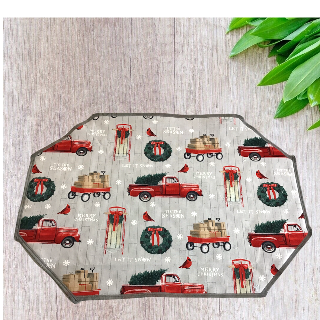 Red Truck and Wagons Placemat Sets