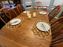 Load image into Gallery viewer, Turkeys on Brown Placemat Sets
