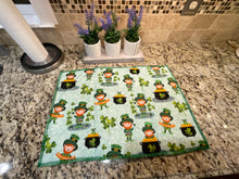 Load image into Gallery viewer, St. Patrick’s Day Leprechaun Dish Drying Mats
