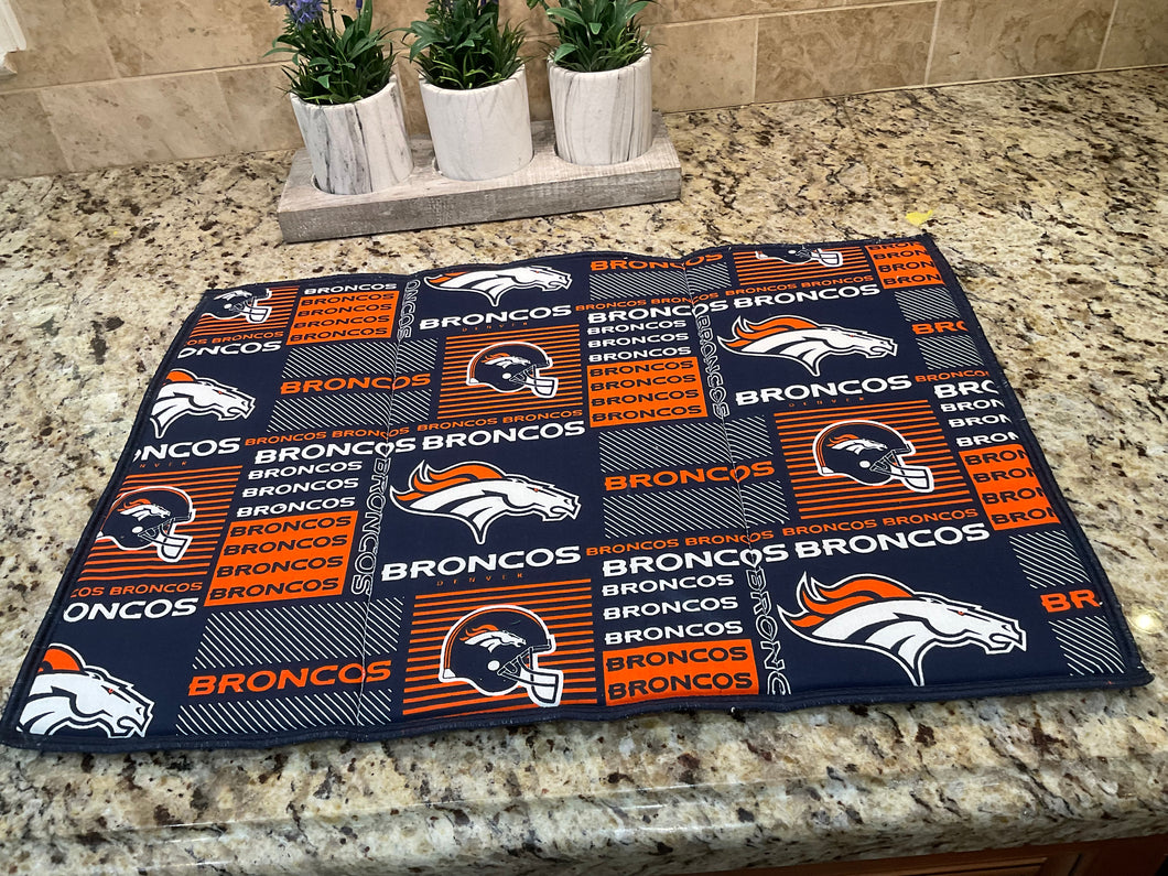 Denver Bronco Dish Drying Mats