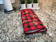 Load image into Gallery viewer, Red Buffalo Check with Reindeer Dish Drying Mats
