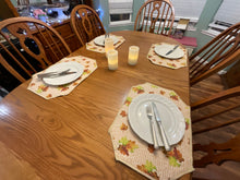 Load image into Gallery viewer, Thanksgiving Leaves placemat Sets
