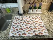 Load image into Gallery viewer, Pretty Pumpkin Clusters Dish Drying Mats
