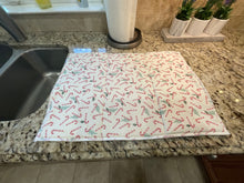 Load image into Gallery viewer, Candy Cane Dish Drying Mats
