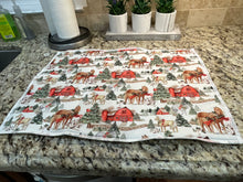 Load image into Gallery viewer, Christmas Horses Dish Drying Mats
