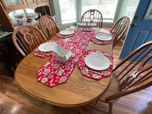 Load image into Gallery viewer, Red Ginger Bread House Table Runner
