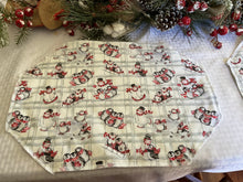 Load image into Gallery viewer, Snowmen Sledding Placemat Sets

