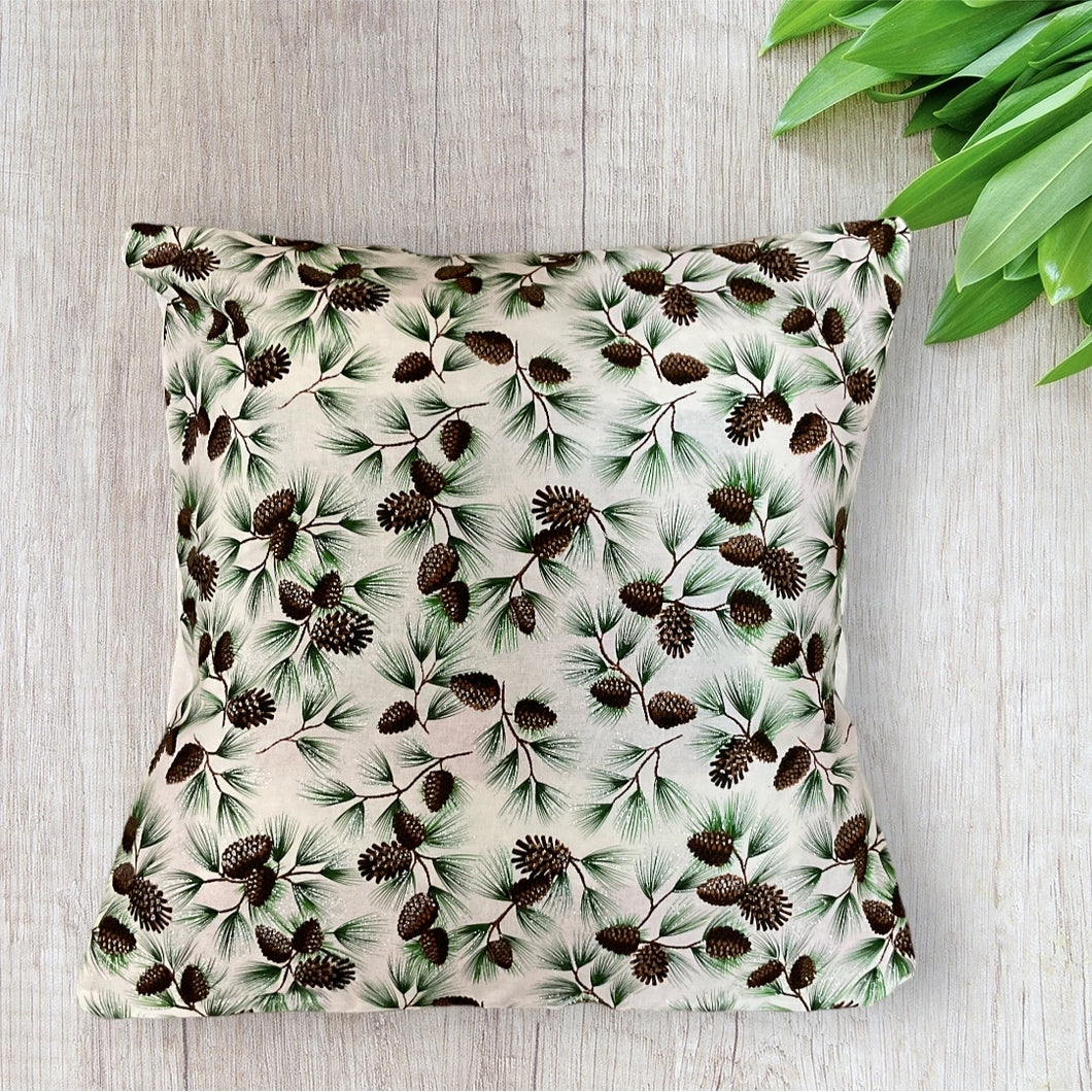 Pinecone and Glitter Pillow Cover
