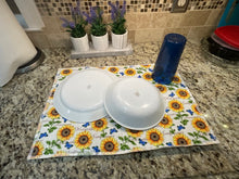Load image into Gallery viewer, Sunflower and Butterfly Dish Drying Mats
