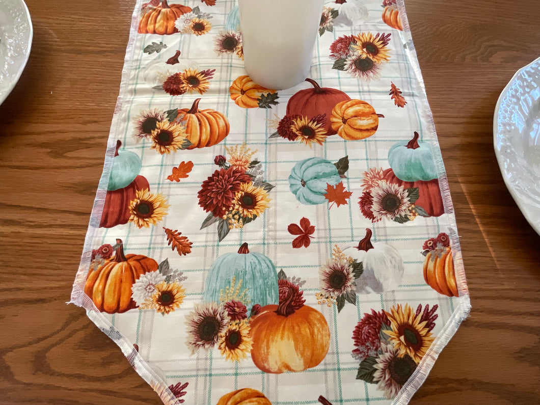 Pumpkins in PlaidTable Runner