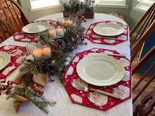 Load image into Gallery viewer, Santa Face Placemat Set
