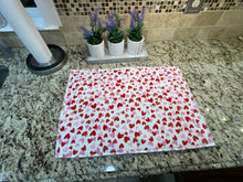 Load image into Gallery viewer, Valentines Heart All Over Dish Drying Mats
