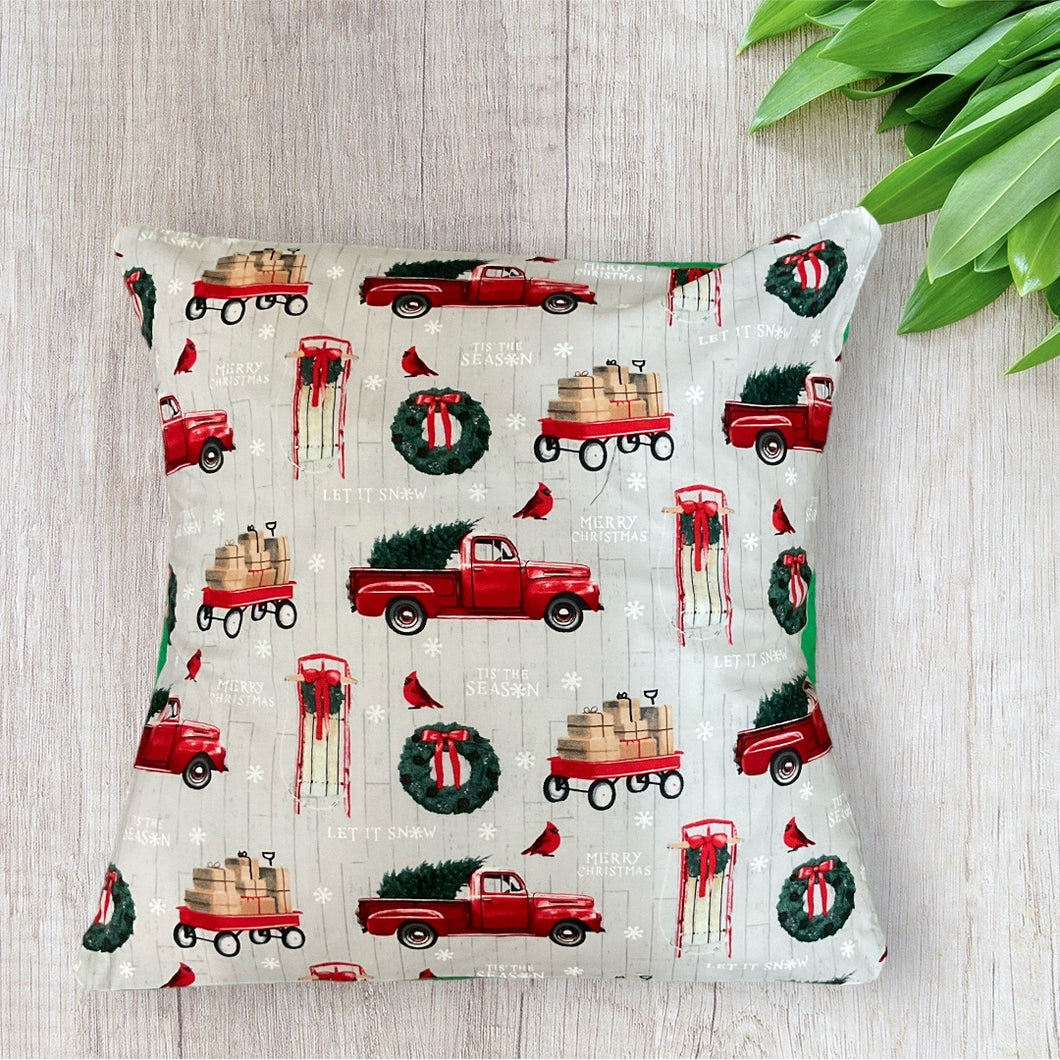 Red Trucks and Wagons Pillow Covers