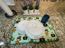 Load image into Gallery viewer, St. Patrick’s Day Leprechaun Dish Drying Mats
