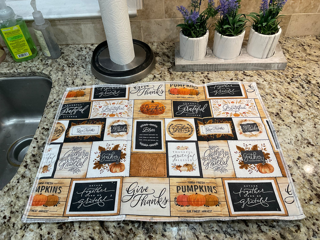 Give Thanks Dish Drying Mats