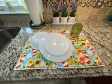Load image into Gallery viewer, Sunflower Gnomes Dish Drying Mats

