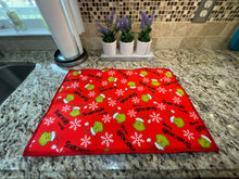 Load image into Gallery viewer, Merry Grinchmas Dish Drying Mats
