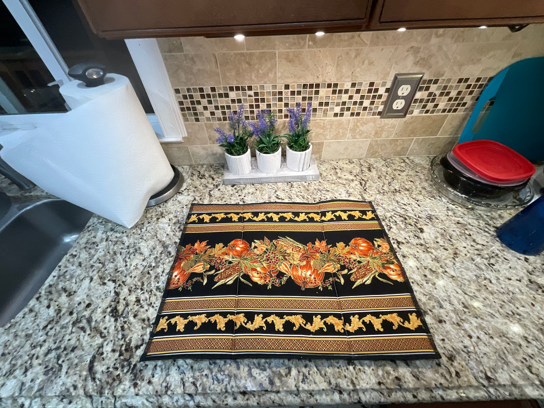 Fall Golden Harvest Dish Drying Mats