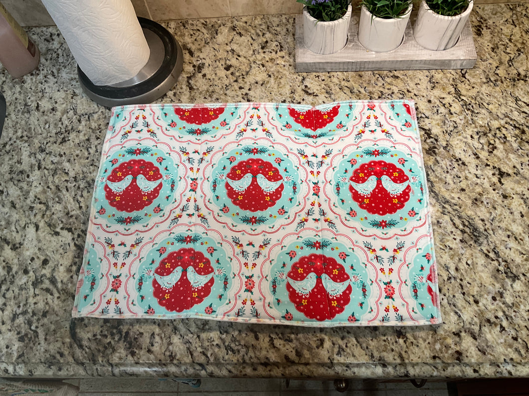 Pioneer Woman Doves Dish Drying Mats