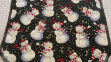 Load and play video in Gallery viewer, Snowmen on Black Table Runner
