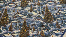 Load and play video in Gallery viewer, Snowy Blue Village Placemat Set
