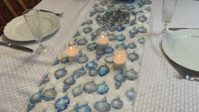 Load and play video in Gallery viewer, Blue and Silver Ornament Table Runner
