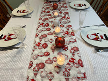 Load image into Gallery viewer, Red and Silver Ornament Table Runners
