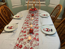Load image into Gallery viewer, Red and Silver Ornament Table Runners
