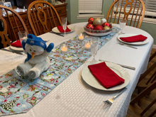 Load image into Gallery viewer, Red Framed Snowmen Table Runner
