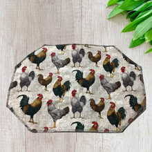 Load image into Gallery viewer, Gray Hens Placemat Sets

