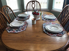 Load image into Gallery viewer, Patriotic Red White and Blue Heart Placemat Sets
