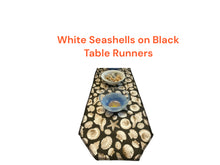 Load image into Gallery viewer, Seashells on Black Table Runners
