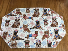 Load image into Gallery viewer, Patriotic Doggies Placemat Set
