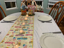 Load image into Gallery viewer, Pink and Blue Easter Truck Table Runner
