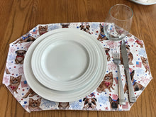 Load image into Gallery viewer, Patriotic Doggies Placemat Set
