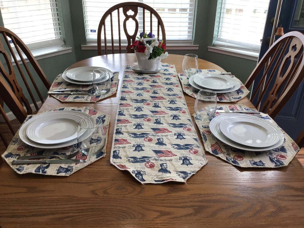 Declaration of Independence Table Runners