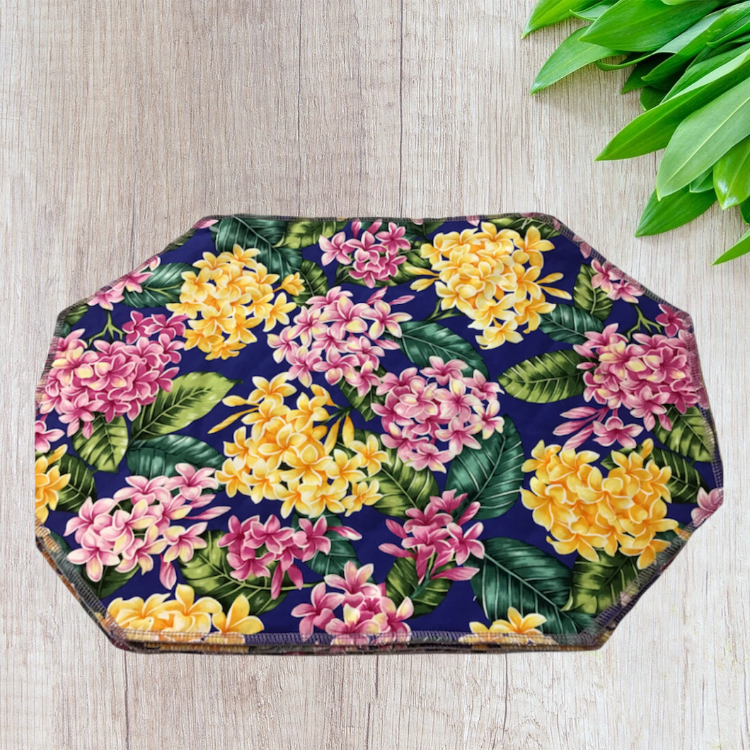 Multi Colored Hawaiian Floral Placemat Set