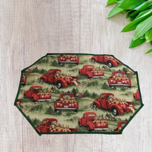 Load image into Gallery viewer, Red Trucks Full of Puppies Placemat Set
