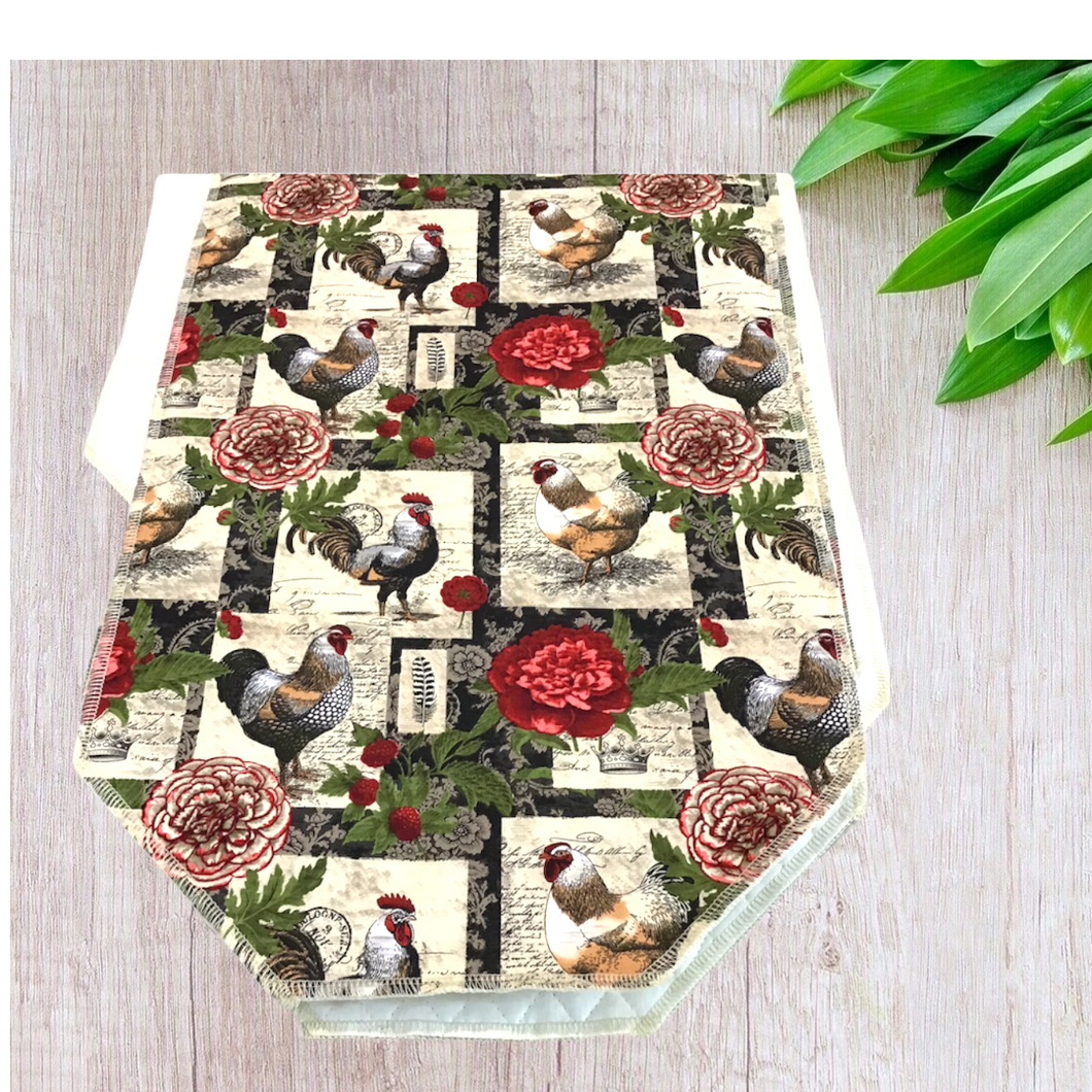 Chickens and Carnations Table Runners