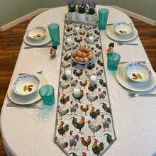 Load image into Gallery viewer, Gray Hens Table Runner
