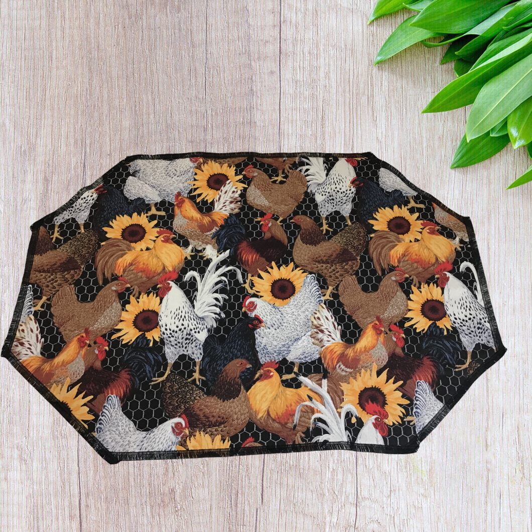 Chicken and Sunflower Placemat Sets