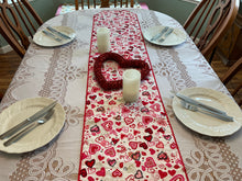 Load image into Gallery viewer, Crazy Hearts Table Runner
