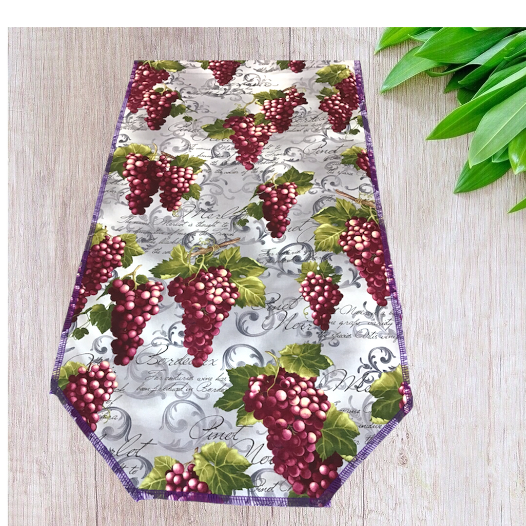 Purple Clusters of Grapes Table Runners