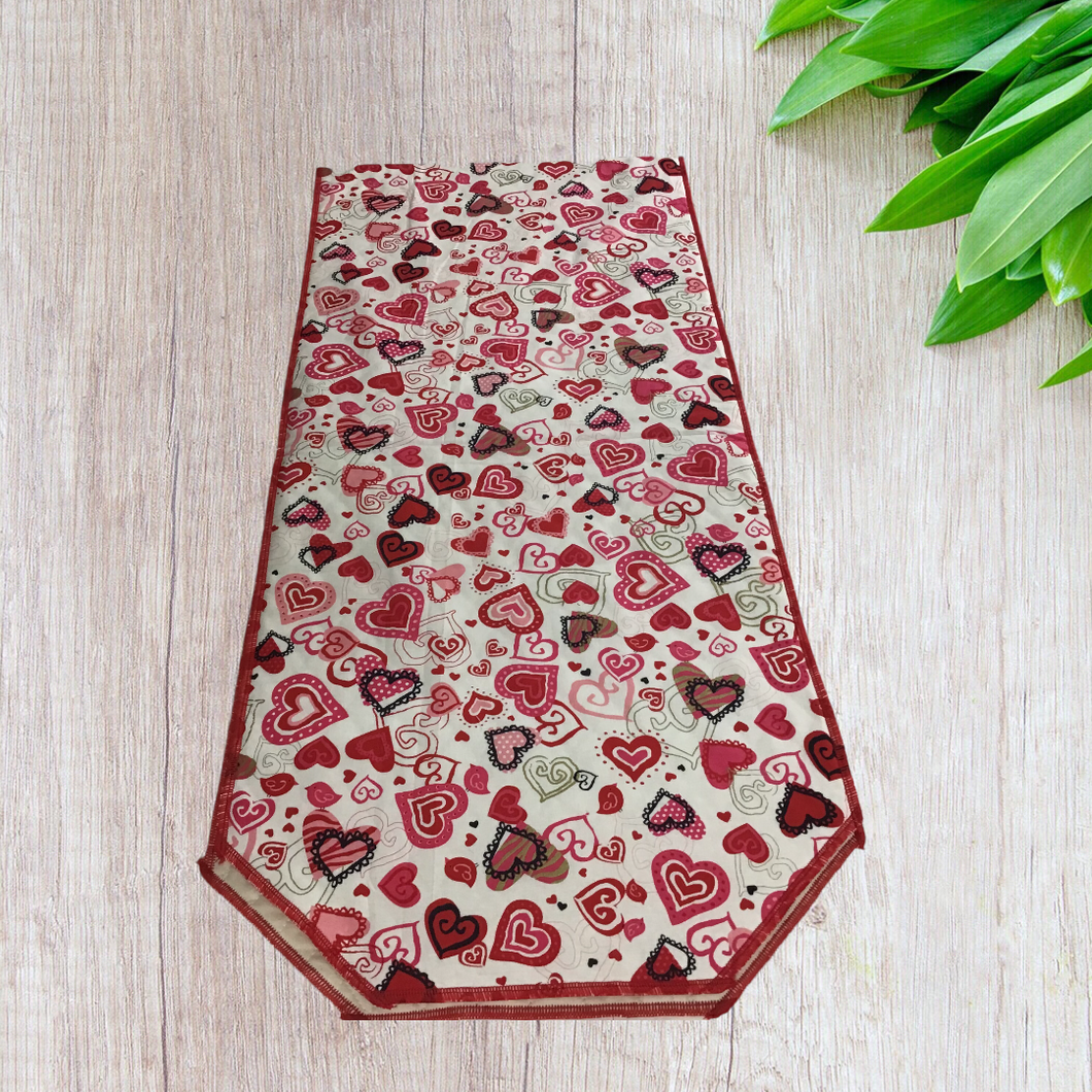 Crazy Hearts Table Runner