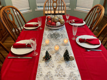 Load image into Gallery viewer, Silver and Gold Merry Christmas Table Runner

