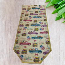 Load image into Gallery viewer, Pink and Blue Easter Truck Table Runner
