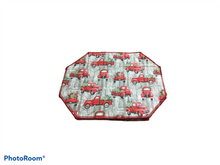 Load image into Gallery viewer, Farmhouse Red Truck Placemat Set
